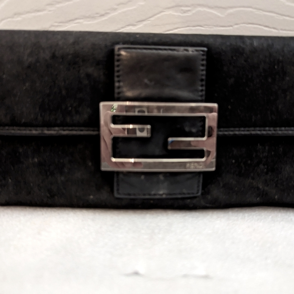 Fendi black and silver wallet